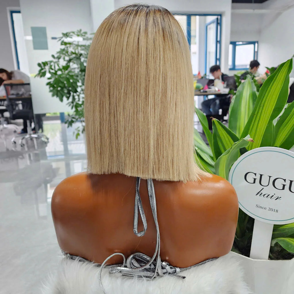 100% Vietnamese Luxury 10 Inch Glueless Wig Customized Ombre 613 Color Human Hair Natural Hair Products for Black Women