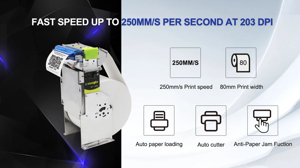 Cashino KP-300 3inch 80mm Kiosk Thermal Ticket Printer For Parking System