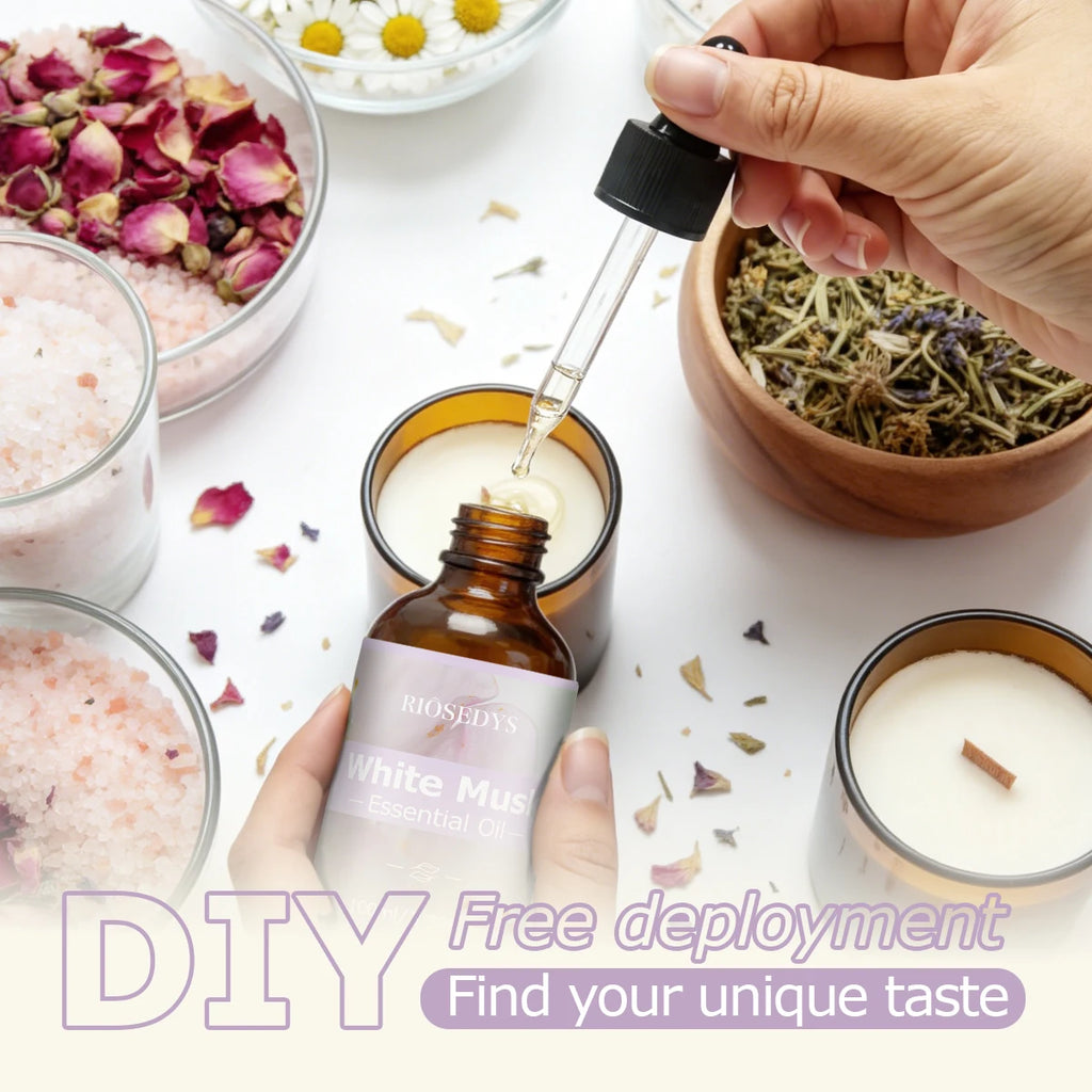 WHITE MUSK Essential Oil, Soft Musk Fragrance Oil for Diffusers, Aromatherapy & DIY Scented Crafts, Clean and Elegant Aroma