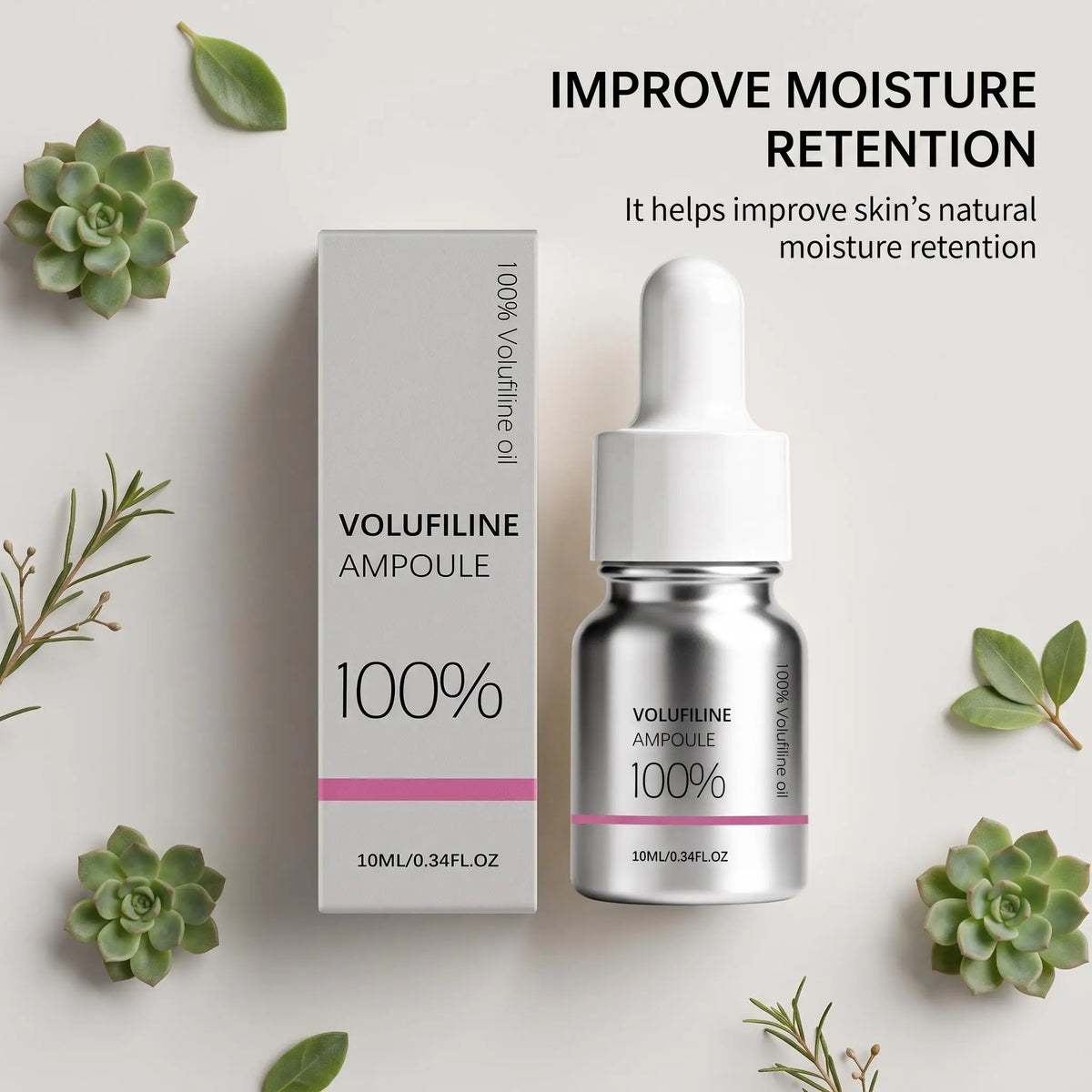 Volufiline Hyaluronic Acid Ampoule Essence Deep Hydration Smoothing Texture Strengthening Barrier Boosting Elasticity Diminishing Fine Lines Revitalizing Serum