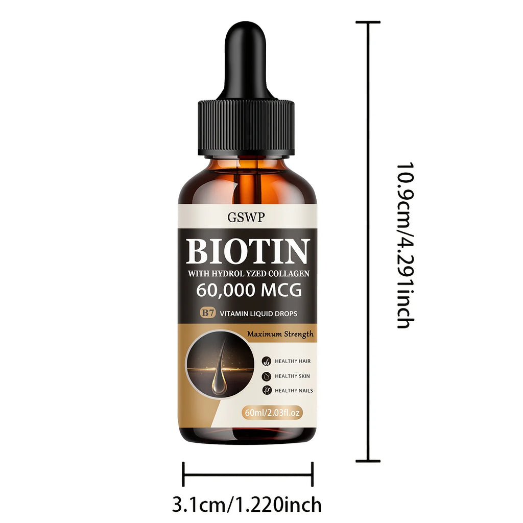 GSWP Biotin & Collagen Essential Oil - Repair Dry Hair, Deep Moisturizing, Revitalizes Hair's Beauty.60/120ml