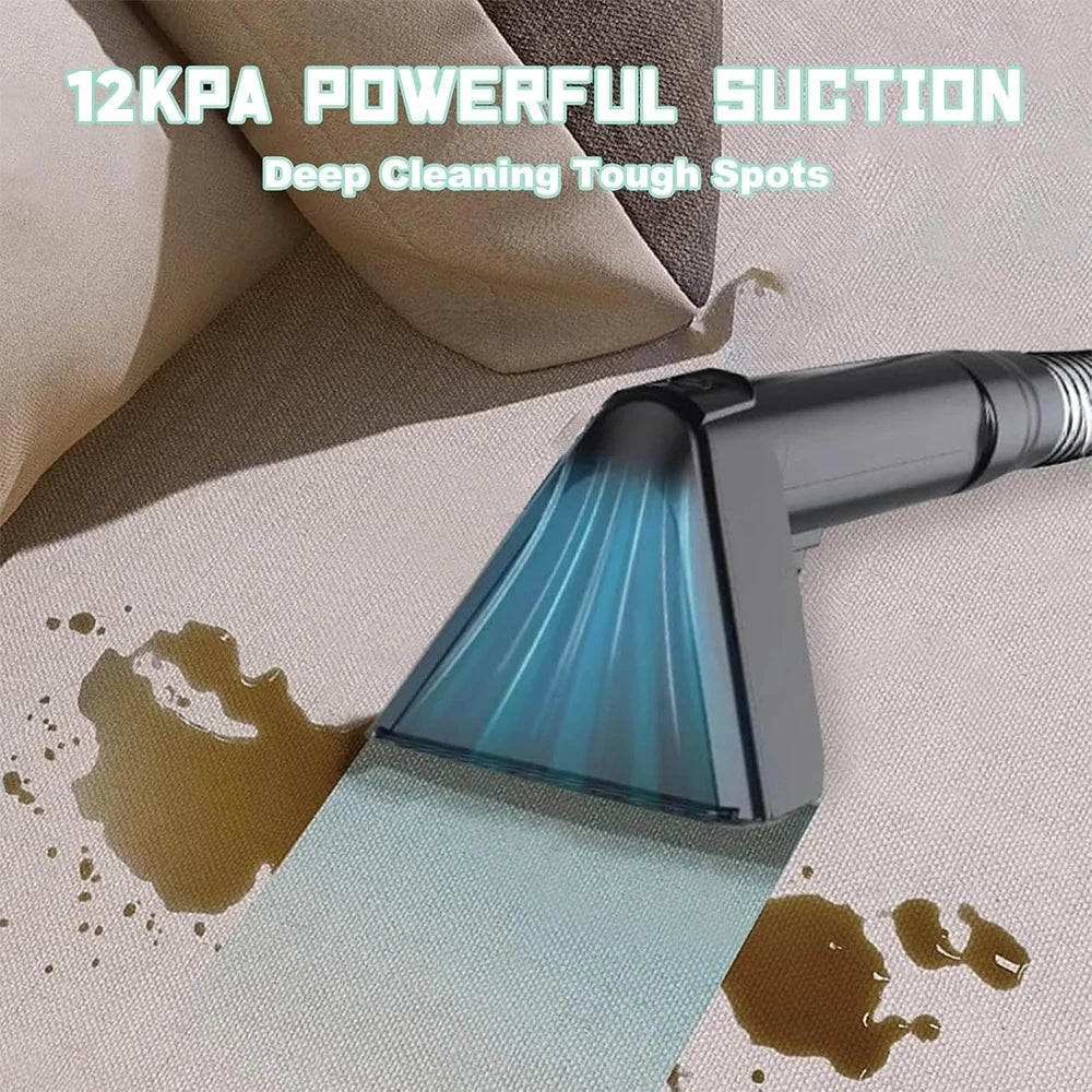 500W 12kPa Portable Carpet Cleaner Spray & Suction All-in-One Pet Dirt Stain Cleaner Handheld Home Furniture Upholstery Cleaner