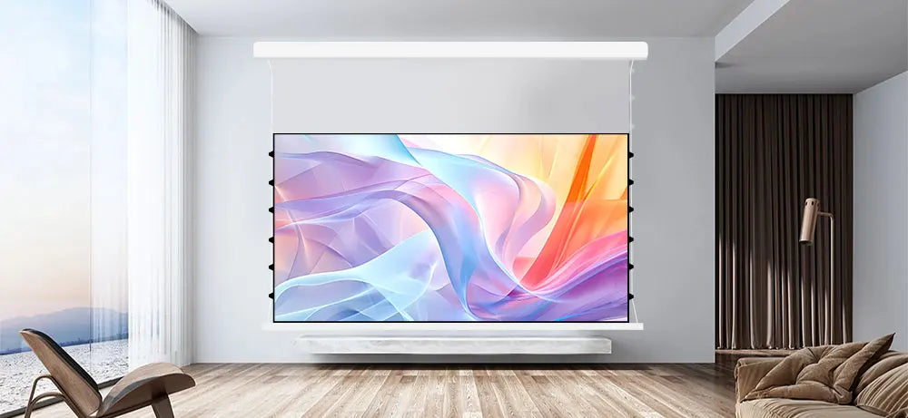 Floating Screen Electric Projection Screen ALR Photonic Screen Home 100 inch Hidden Automatic Lifting 4K Ultra High Definition