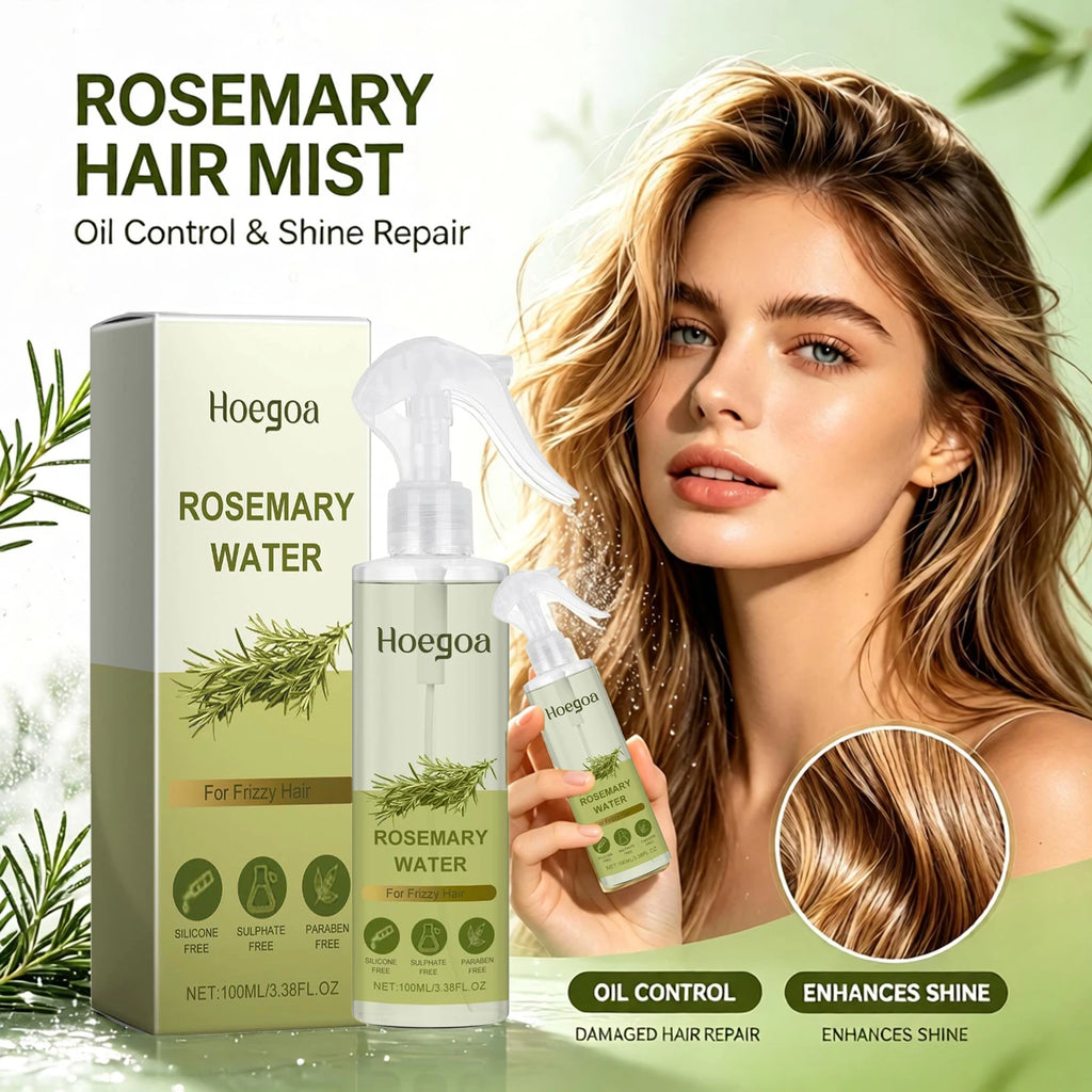 Rosemary Hair Care Spray Mint Tea Tree Extract Oil Control Refreshing Non Greasy Scalp Nourishing Smooth Shine Hydrating Hair Mist