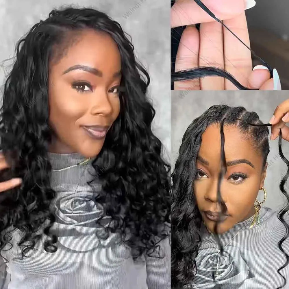 Miracle Knots Crochet Human Hair For Braiding Boho Braids 100% Raw human hair Extensions Body Wave Feathered Human Crochet Hair