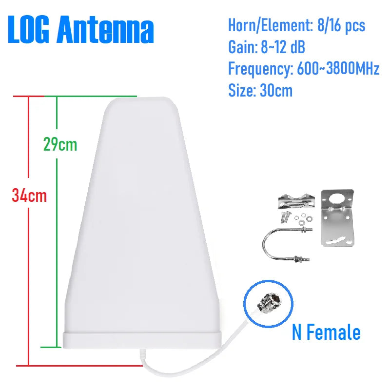 Wideband Directional Antenna 700 2700 MHz11 dBi Yagi High Gain 3G/4G/ LTE/Wi-Fi Universal Fixed Mount Directional Antenna