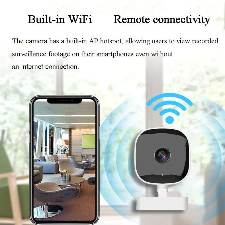 Indoor 4K Security Camera Two Way Audio Talk 2.4G WiFi Webcam Smart Home 8MP Video Surveillance Motion Detection IR Night Vision