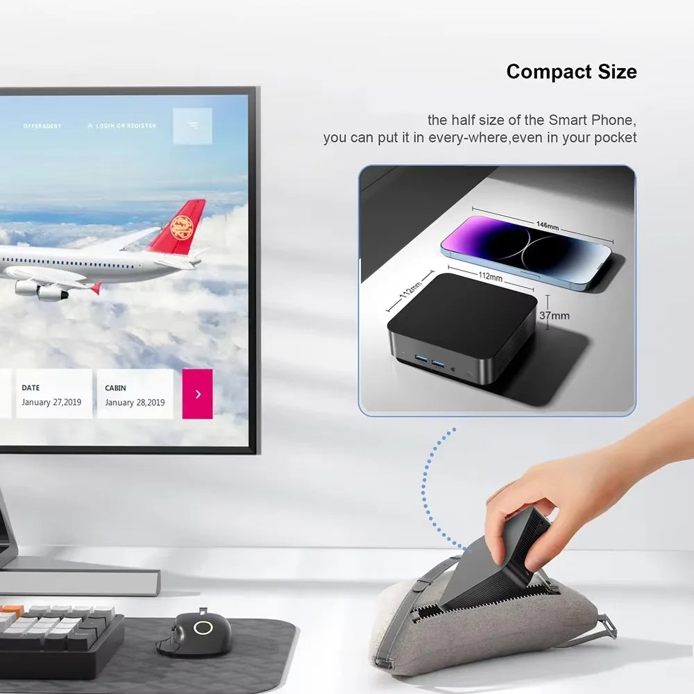 Windows 11 Pro Mini PC Gamer Intel Core I9 8950HK Portable Mini Computer 16GB RAM 512GB 1TB SSD 1000M Ethernet Gaming PC Desktop