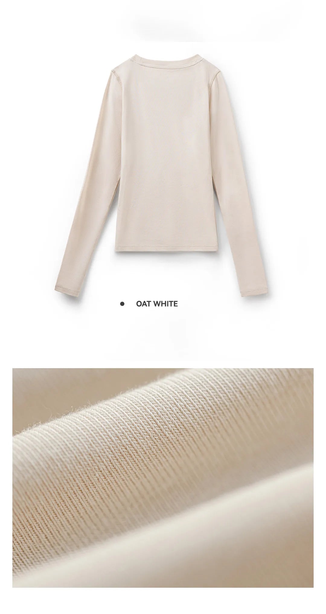 Maden Women’s Thermal Top Crew Knit Long Sleeve Underwear Shirt Slim Fit Inner Wear Warm T-shirt Autumn Spring Female Inner