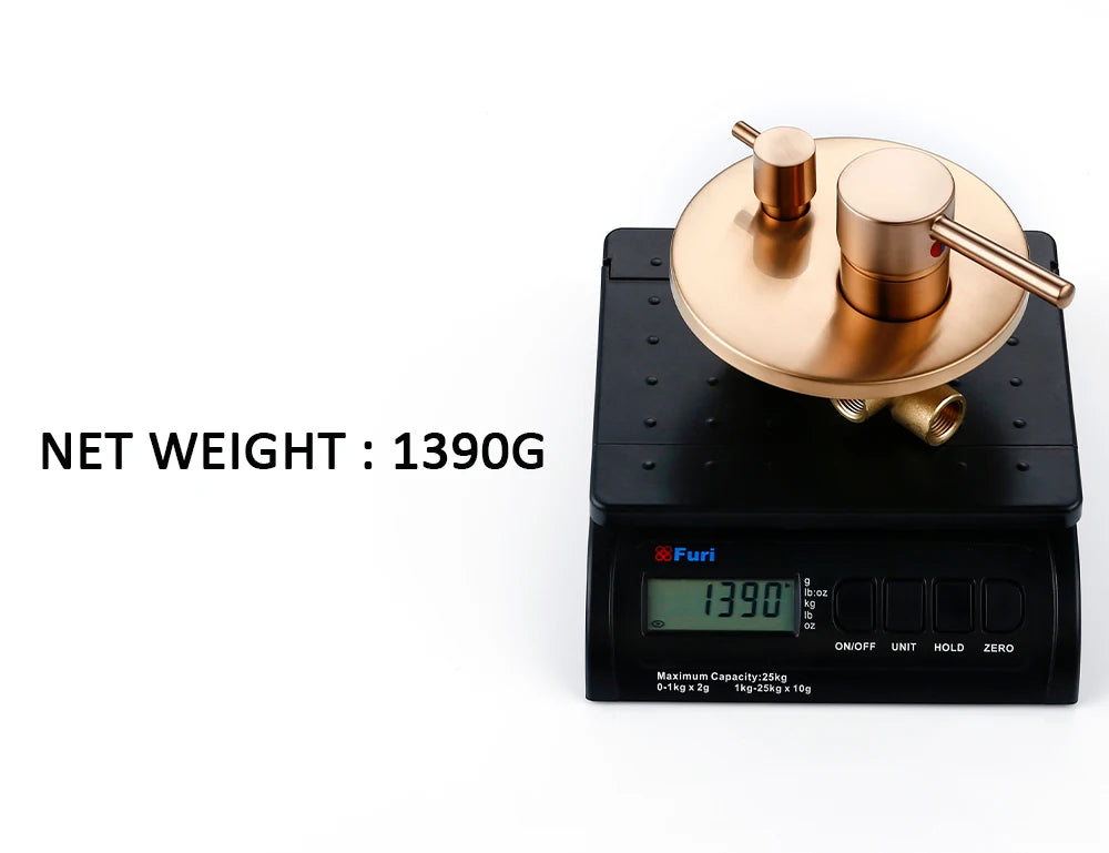 Bathroom Shower Faucet Brushed Rose Gold Smesiteli Brass 3 Way Diverter Valve Kit Hot & Cold Mixer Tap Tub Spout Hand Spray