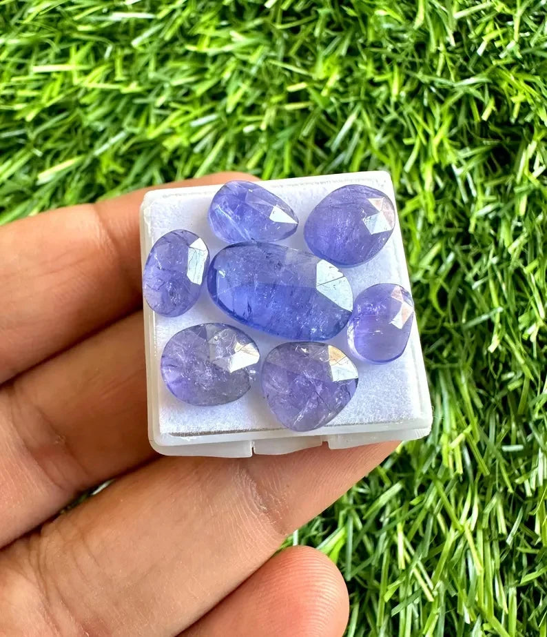Glamorous LOOSE Lab Grown Royal Blue Tanzanite Rose Cut Gemstone 2 Carat Third Party Certified Great Gems Color Play Ring Stone