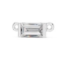 Harmonic Jewels 10K Solid Gold Tapered Baguette Cut 0.30ct Lab Grown Diamond Gold Plated Cute Pendant Custom Jewelry for Women