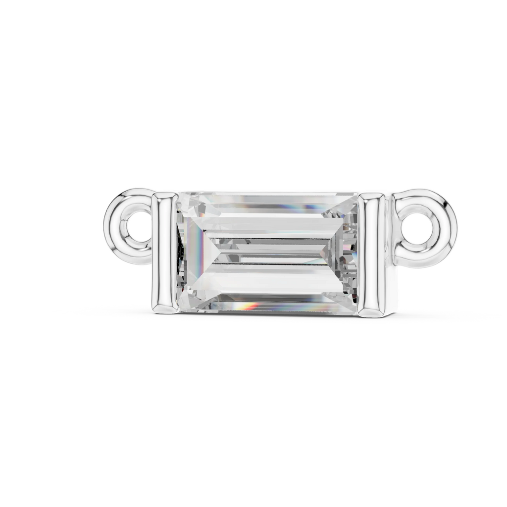 Harmonic Jewels 10K Solid Gold Tapered Baguette Cut 0.30ct Lab Grown Diamond Gold Plated Cute Pendant Custom Jewelry for Women