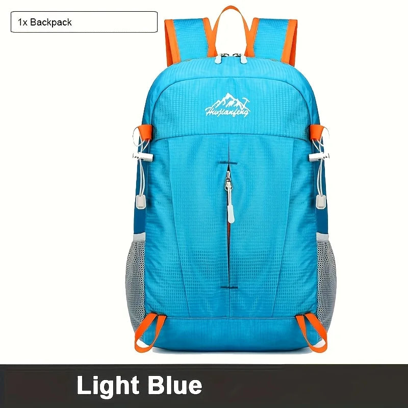 Outdoor Travel Bag Large Capacity Foldable Waterproof Backpack Lightweight Portable Adjustable Hiking Mountaineering Bag