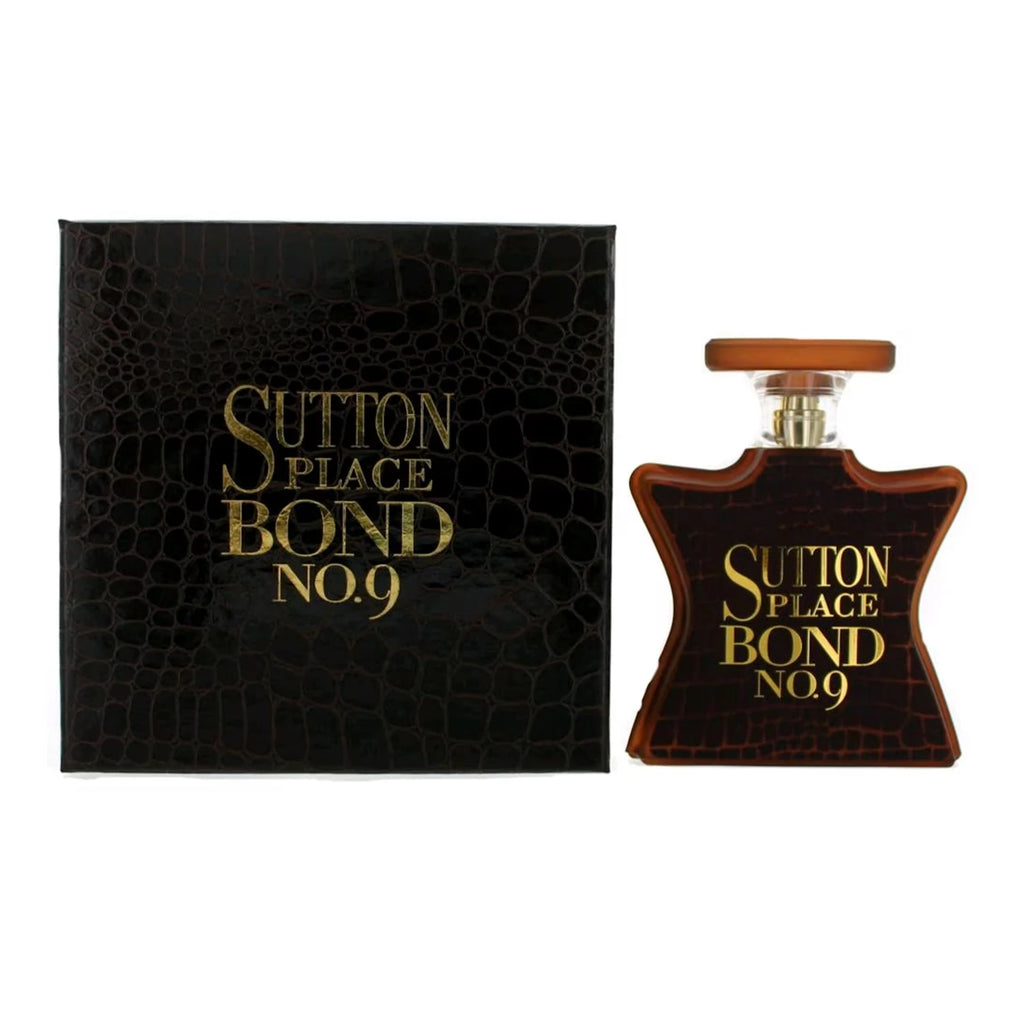 Bond No. 9 New York Sutton Place Eau de Parfum Spray for Men – Modern Woody, Spicy & Amber Aromatic Scent, Bergamot, Black Pepper & Sandalwood, Long-Lasting Luxury Fragrance, Perfect Gift, 3.4 fl oz / 100 ml