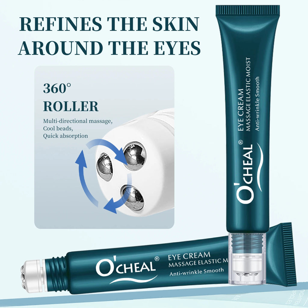 Ocheal 4pcs Roller Ball Massage Eye Cream Lightening Dark Circles Firming Skin Instant Eye Serum Stick Unisex Eyes Care As Gift