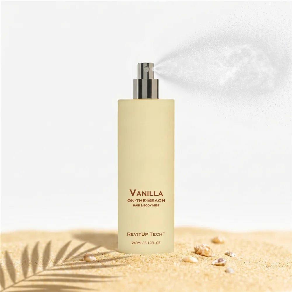 Vanilla Beach Fragrance Mist Moisturizing Hydrating Body Spray Skin Smoothing Daily Gentle Care Intense Scent Lock Professional