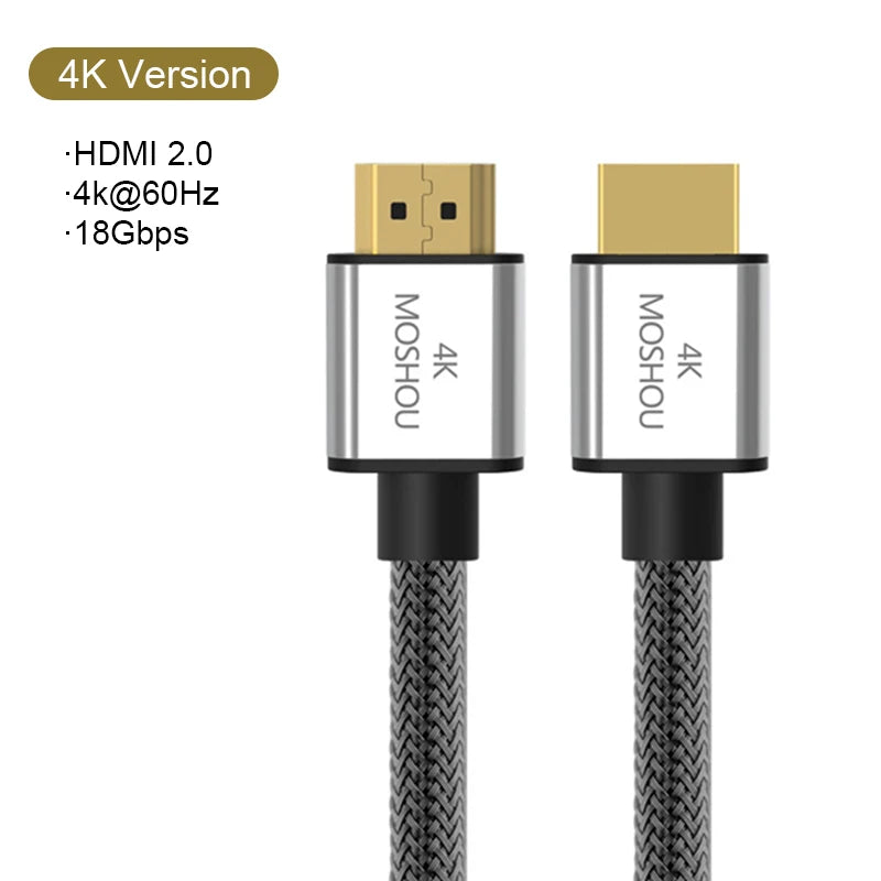 MOSHOU HDMI 2.1 Cable 8K 60Hz 4K 120Hz 48Gbps HDMI Splitter Cables EARC HDR10+ Video Cable HDMI2.1 for TV Box PS5