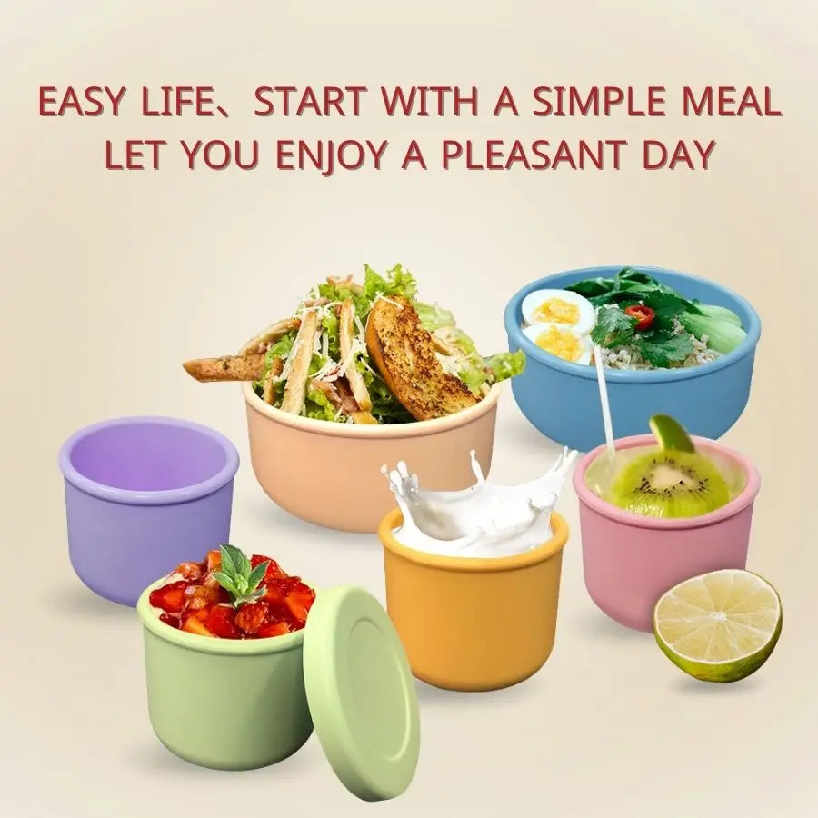 650ML 250ML Silicone Lunch Box Refrigerator Fresh-keeping Box Microwavable Home Kids Tableware  Food Storage Container with Lid