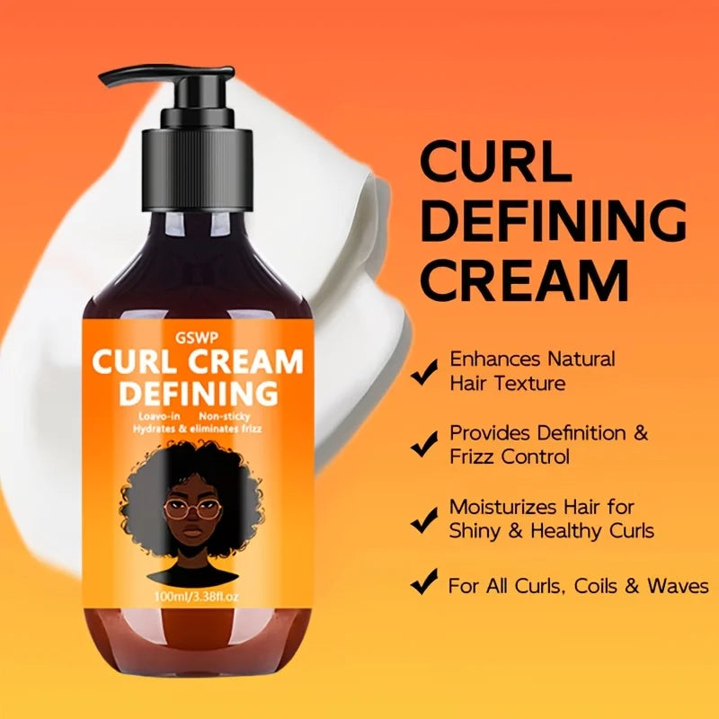 GSWP Curl-Defining Cream, Enhances Elasticity, and Effectively Controls Frizz. Featuring a Lightweight Texture. 100/200ml