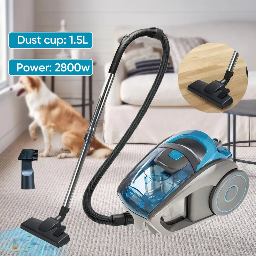 2800W Corded Vacuum Cleaner 15000PA Dust And Mite Cleaning Robot For Hardwood Floors Tiles Pet Hair