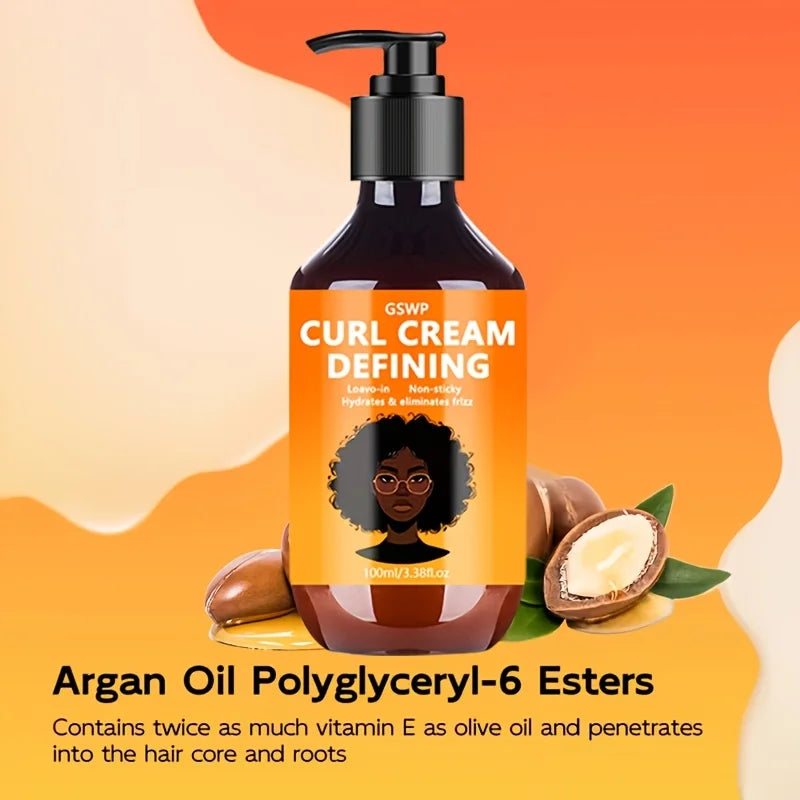 GSWP Curl-Defining Cream, Enhances Elasticity, and Effectively Controls Frizz. Featuring a Lightweight Texture. 100/200ml