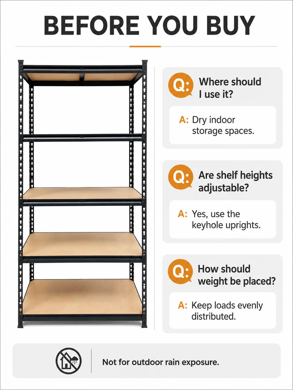 27.6'W X 60'H 5-Tier Garage Shelving Unit, 2200 LBS Heavy Duty Storage Shelves, Metal Rack with MDF Board, Screw Assembly Adjustable Utility Organizer for Basement Pantry Kitchen Laundry Closet, 440 LBS Load Per Shelf, 1 or 2