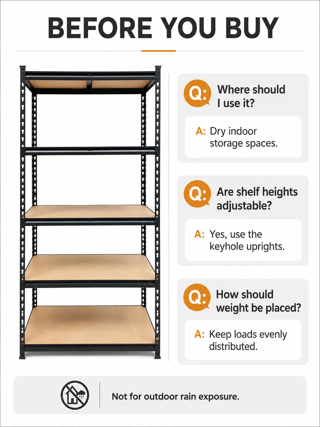 27.6'W X 60'H 5-Tier Garage Shelving Unit, 2200 LBS Heavy Duty Storage Shelves, Metal Rack with MDF Board, Screw Assembly Adjustable Utility Organizer for Basement Pantry Kitchen Laundry Closet, 440 LBS Load Per Shelf, 1 or 2