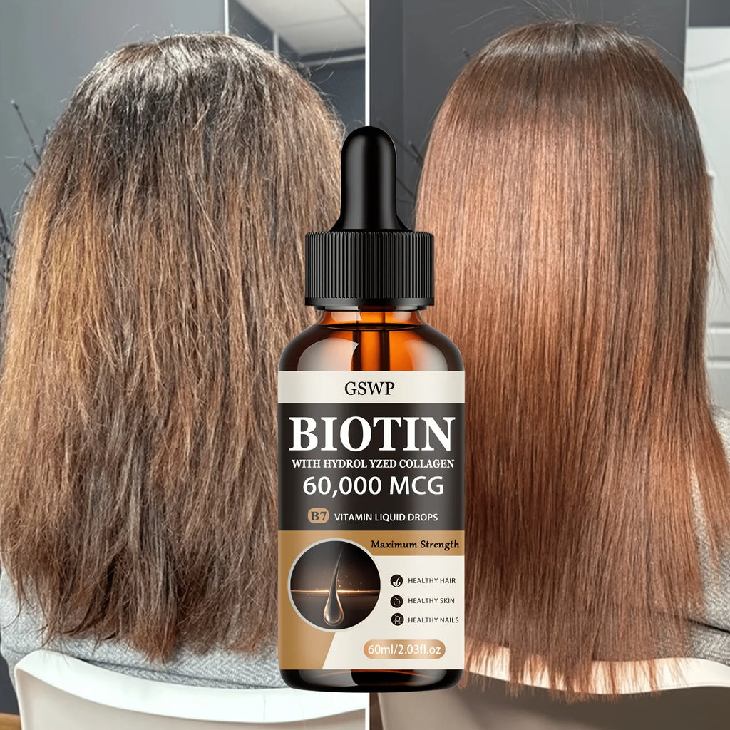 GSWP Biotin & Collagen Essential Oil - Repair Dry Hair, Deep Moisturizing, Revitalizes Hair's Beauty.60/120ml