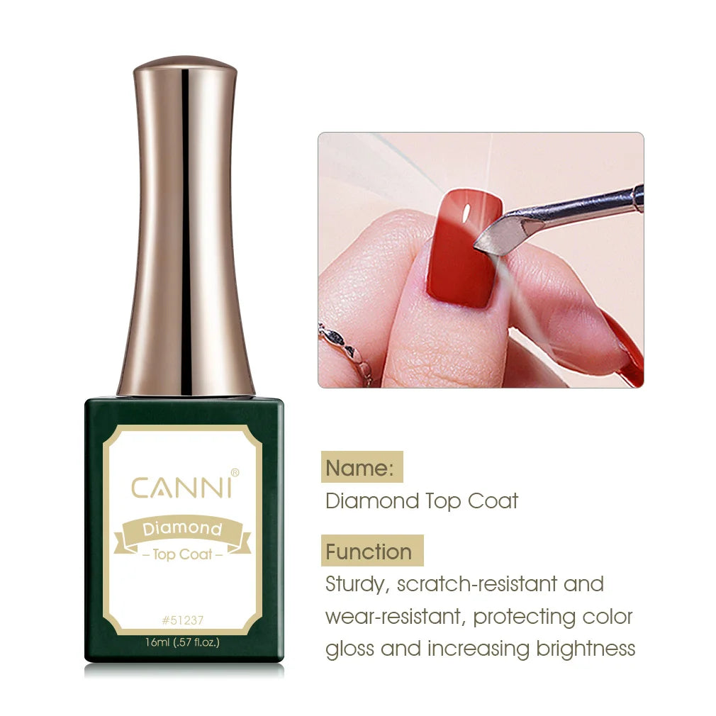CANNI 16ml Nail Art Salon Professional Use Long-lasting High Glossy  Black Pink White Red Color Nail Gel Polish Enamel Lacquer