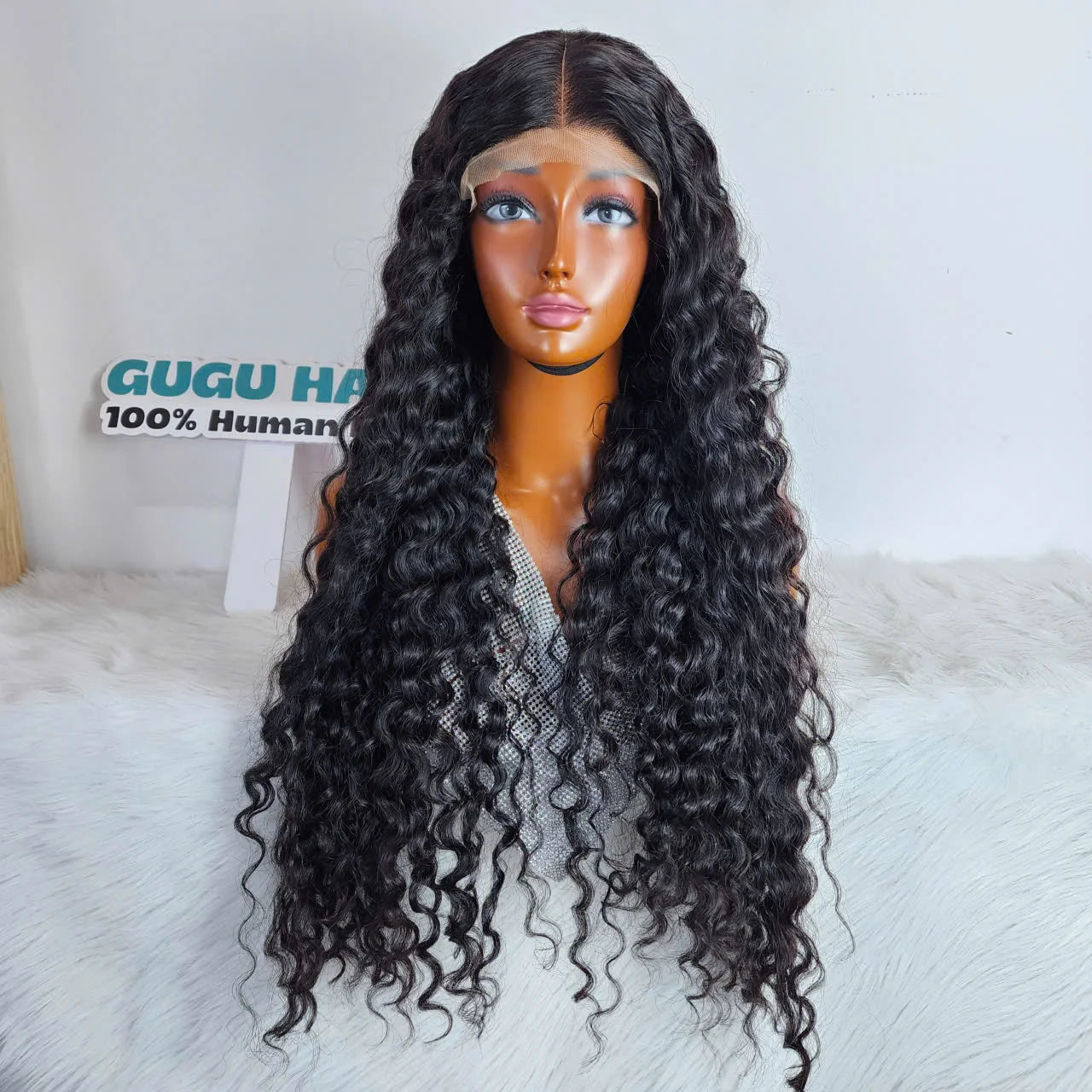 Wholesale 32 Inches Vietnamese Human Hair Extensions Burmese Curly 5x5 Closure Transparent Lace Wig Double Drawn Long Hair