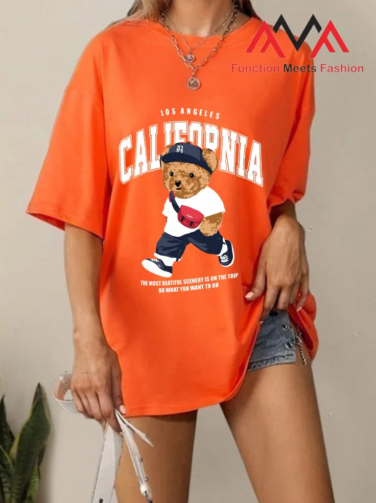 Printed (Graphic Print) Short Printed TC (Terylene-Cotton blend) Short sleeve Front Vietnamese Orange T-Shirt