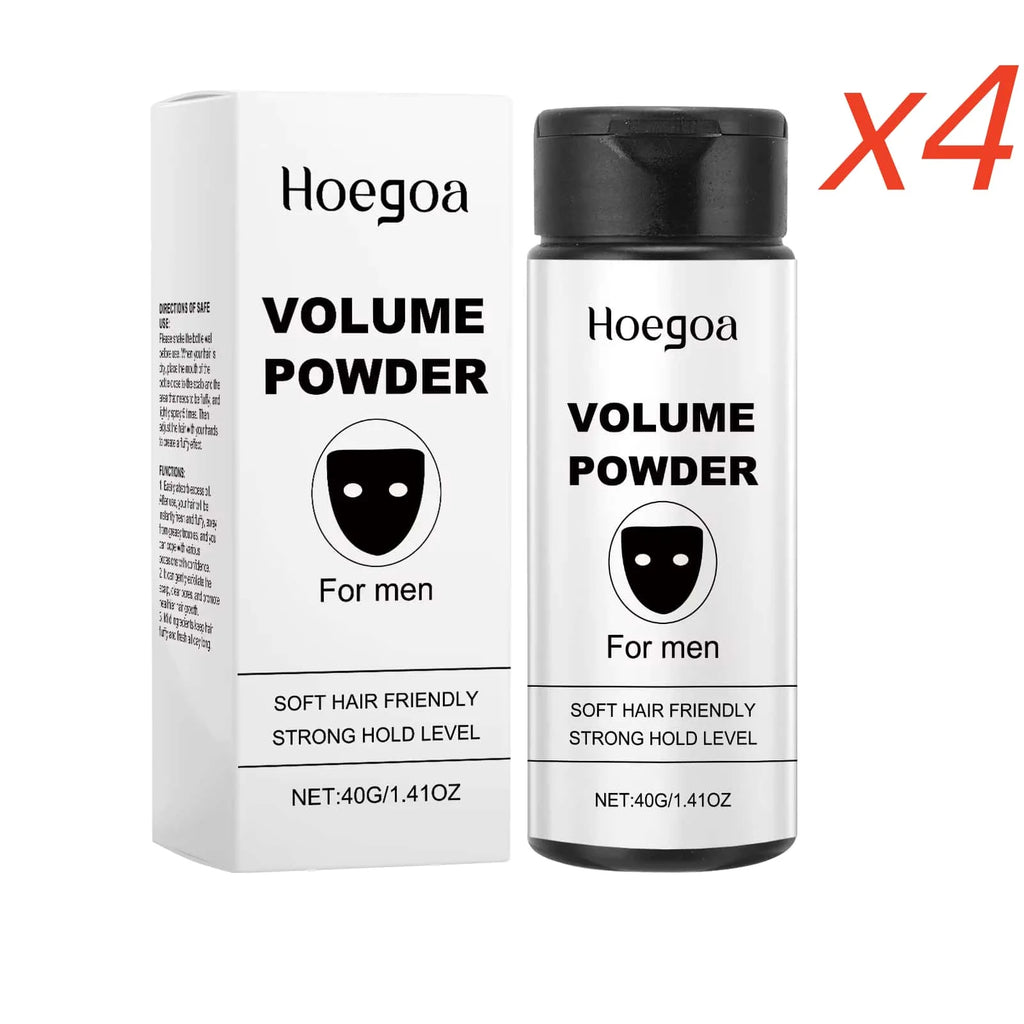 Hoegoa Men's Hair Volumizing Powder Oil Absorbing Matte Root Lift Styling Dust For Instant Volume Non Greasy Easy Application Fine Thin Hair Powder