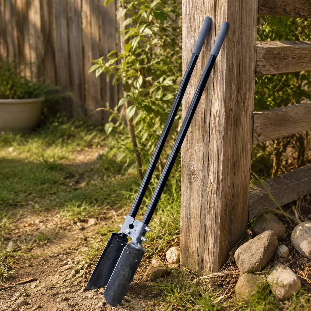 Post Hole Digger Tool Lawn Soil Digging Dual Sharp Blades Garden Shovel for Soil Plugging Digging Garden Yard Agriculture Yard