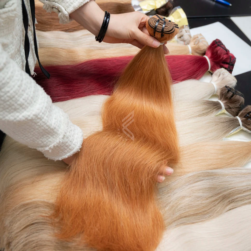 Single Donor Vietnamese Raw Hair Bundles Unprocessed European Virgin Hair Dyed Fumi Style