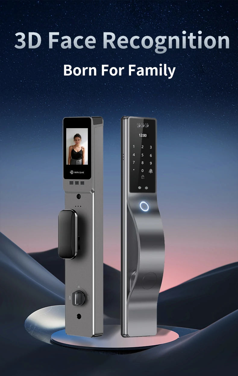 Wishome 3D Face Recognition Original Smart Door Lock with Keyless Fingerprint Password