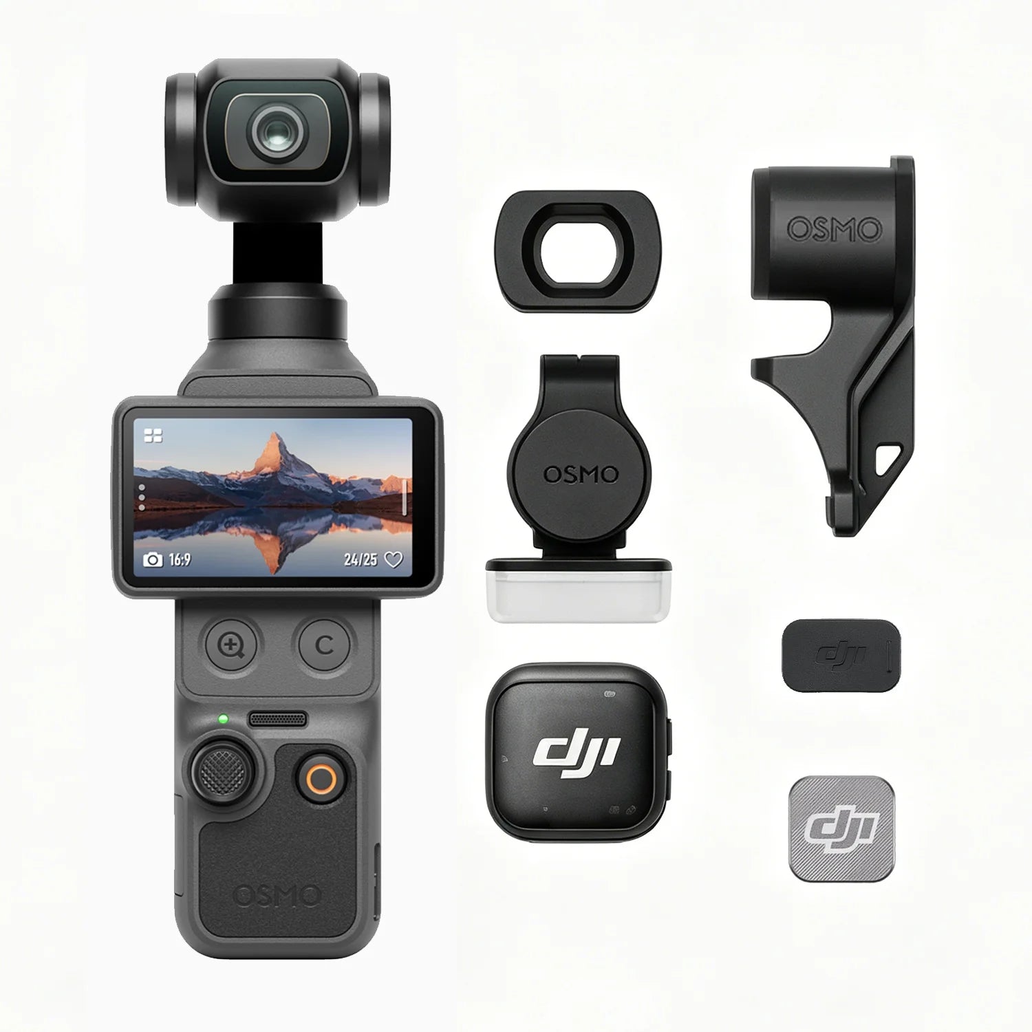 DJI Osmo Pocket 4 Creator Combo 6K Gimbal Camera with Wide-Angle Lens, DJI Mic 3, Battery Handle, Tripod for Vlog