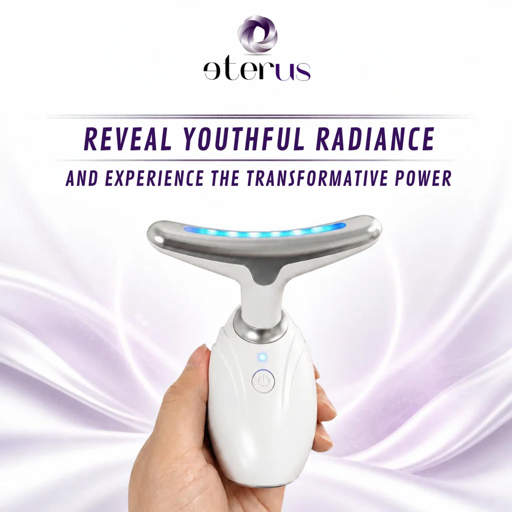 Electric Face Neck Beauty Massager LED Photon Light Vibration Skin Tightening Tool Facial Jawline Contour Beauty Device Rechargeable
