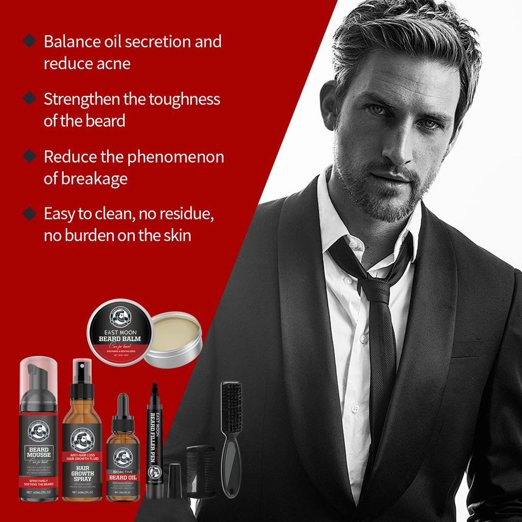 Beard Care Set with Jojoba Oil