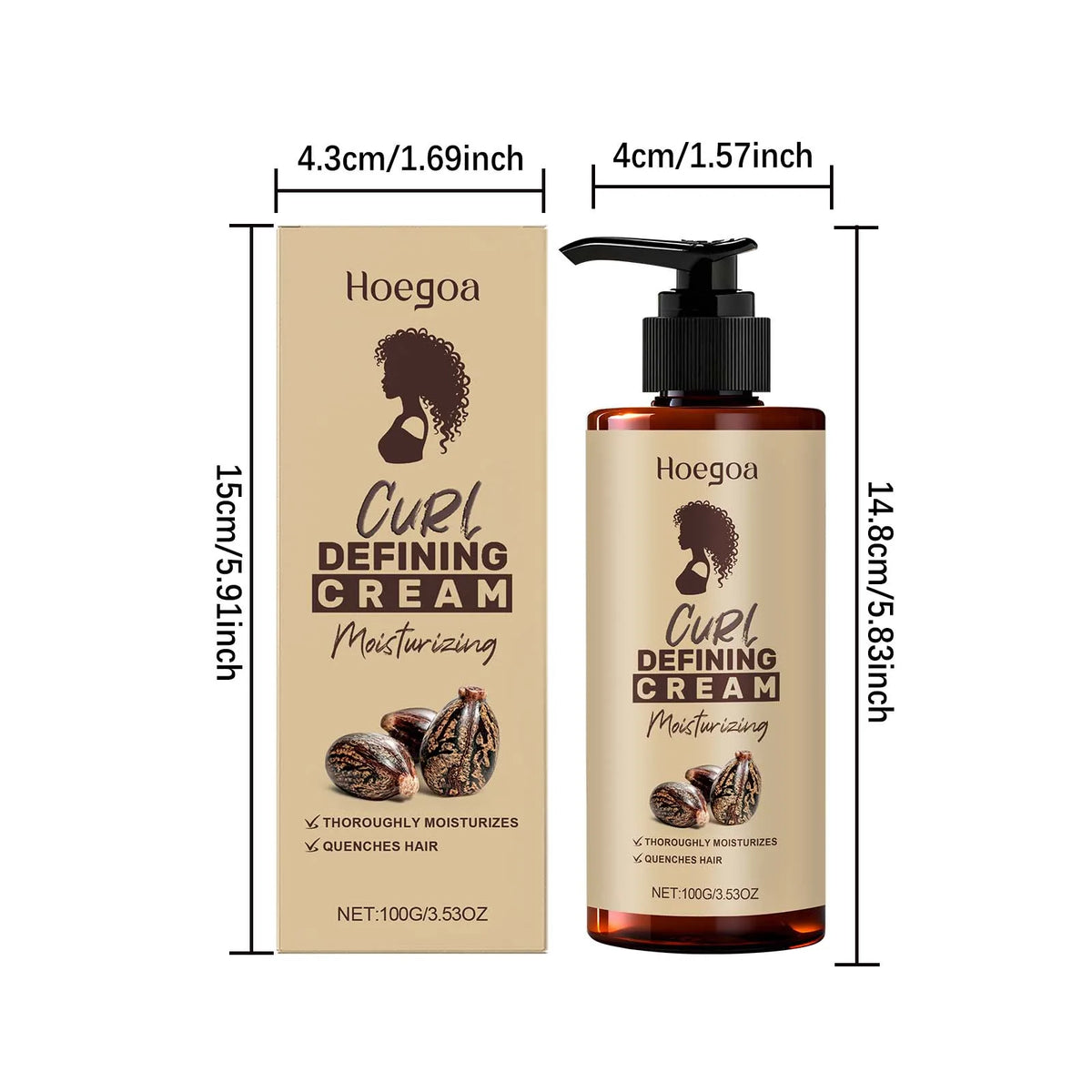 100g Curly Hair Styling Cream Moisturizing Nourishing Scalp Oil Control Long-lasting Hold Enhance Gloss Creates Natural Curl Hair Styling Cream