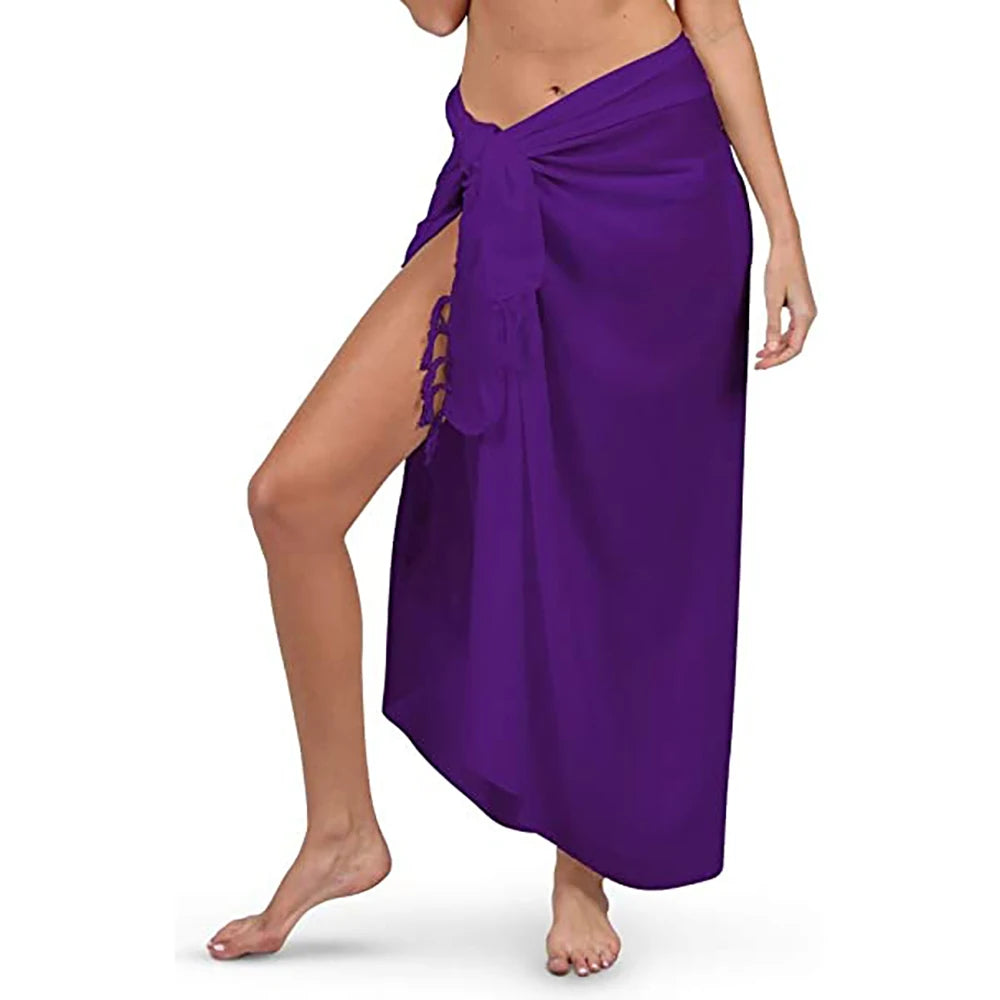 High Quality Soft Touching Colorful Beach Sarong Rayon Viscose Customized Designs Beach Wear Fashionable Best Sale