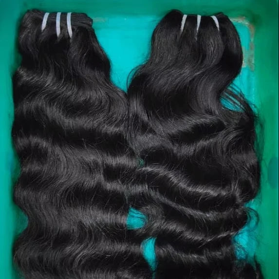 Unprocessed Natural Wave Curly Raw Virgin Black Women Hair Bundles Full head Vendor Machine Double Weft Indian Temple Human Hair