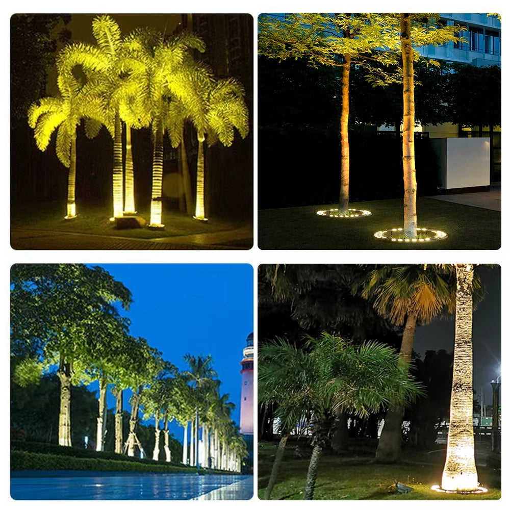 Outdoor LED Lawn Spotlights RGB Tree Holding Light IP65 Waterproof Landscape Lighting Lamp for Garden Path Large Tree Decor Lamp