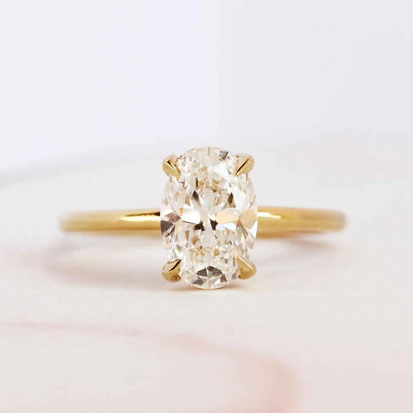 10X7mm Oval Cut Moissanite Engagement Ring Solitaire 925 Sterling Silver Custom Jewelry