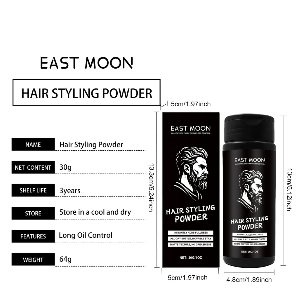 Oil Control Hair Styling Powder Matte Texture Volumizing Root Lift Refreshes Hair Instant Refresh Flat Hair Easy Application Natural Finish Men Grooming Hair Thickening Dust