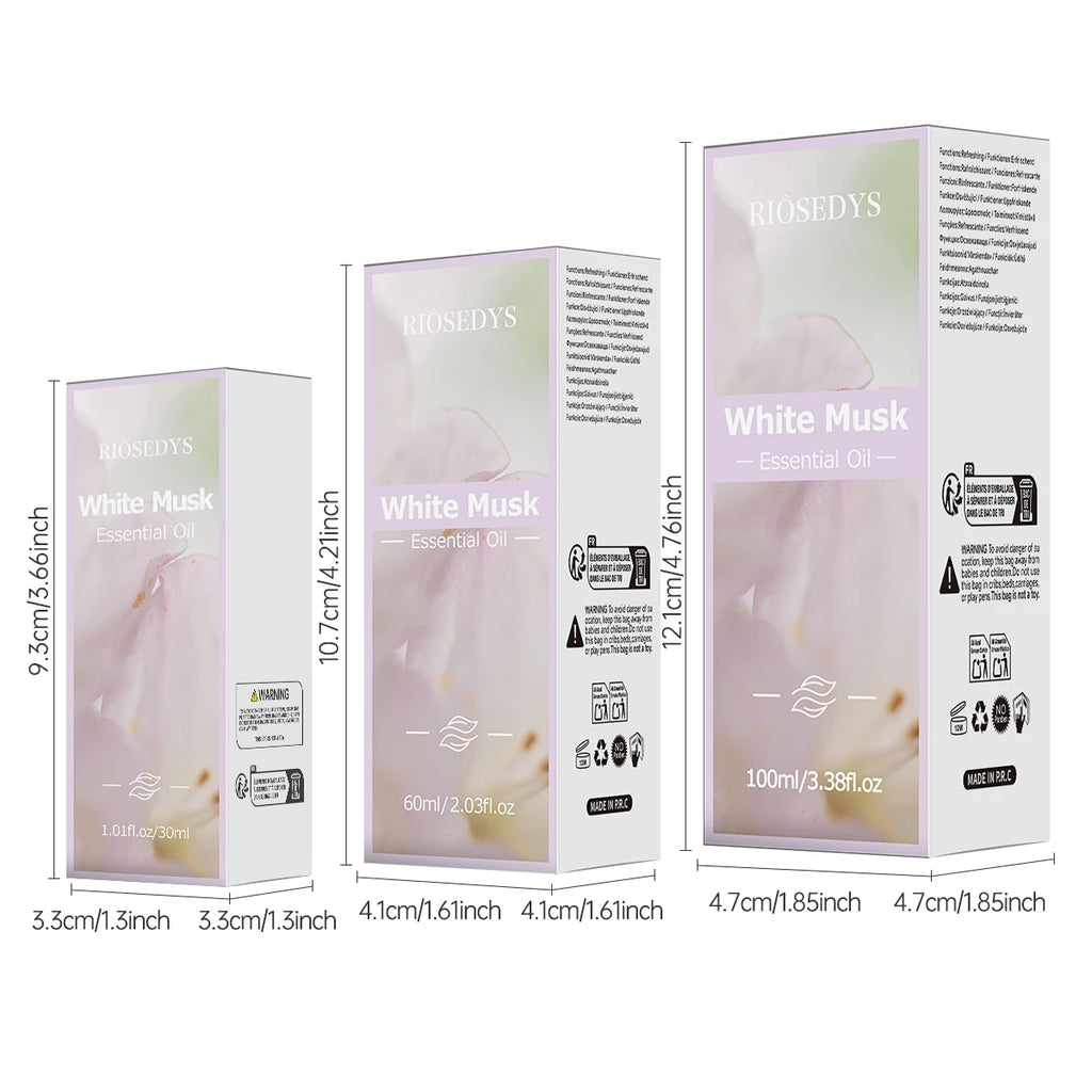 WHITE MUSK Essential Oil, Soft Musk Fragrance Oil for Diffusers, Aromatherapy & DIY Scented Crafts, Clean and Elegant Aroma