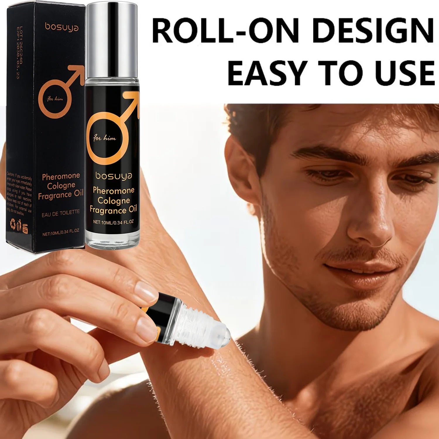 Roll-On Sexy Pheromone Perfume – Fresh & Long-Lasting Fragrance Captivating Scent for Men and Women Perfect for Lovers and Dates