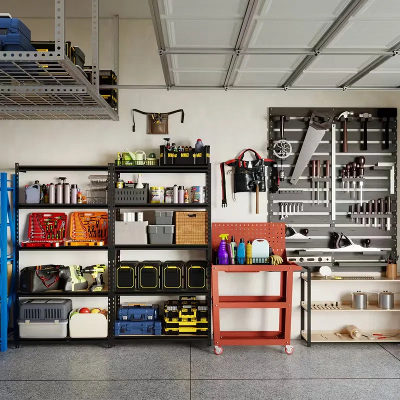 60/72 Inch Heavy-duty Metal Storage Rack, With A Load-bearing Capacity Of 2000 Pounds Per Layer, Adjustable Height