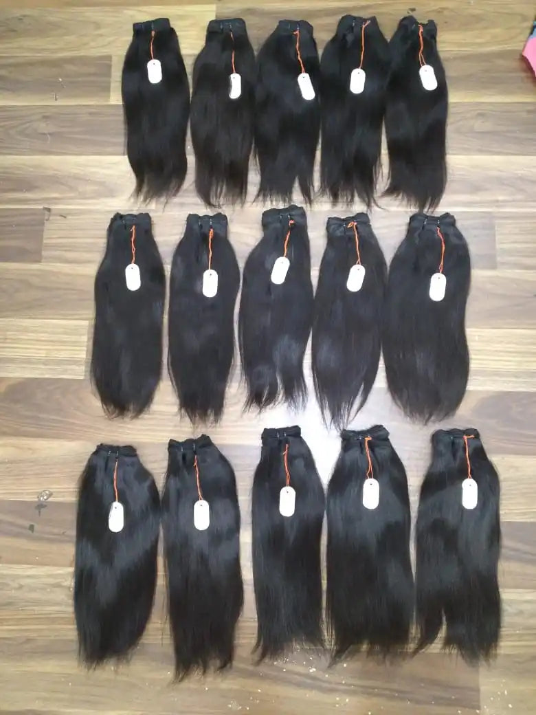 Raw Indian Virgin Remy Human Hair Extension 100% Human Hair Bulk Machine Double Weft All Colors Suitable