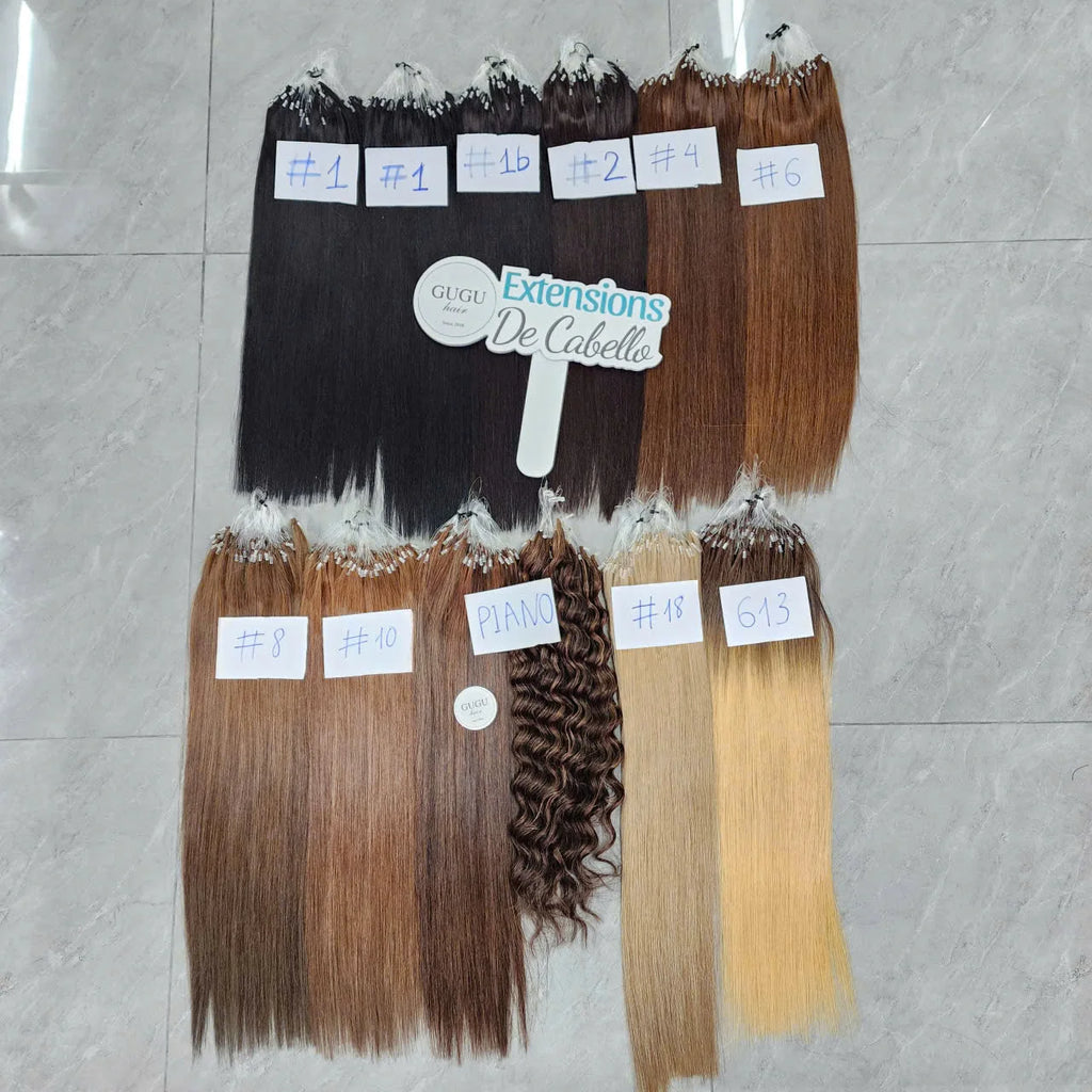Microlink Remy Hair Extensions 12-Inch Straight Micro Ring Loop Micro Bead Real Vietnamese Human Hair